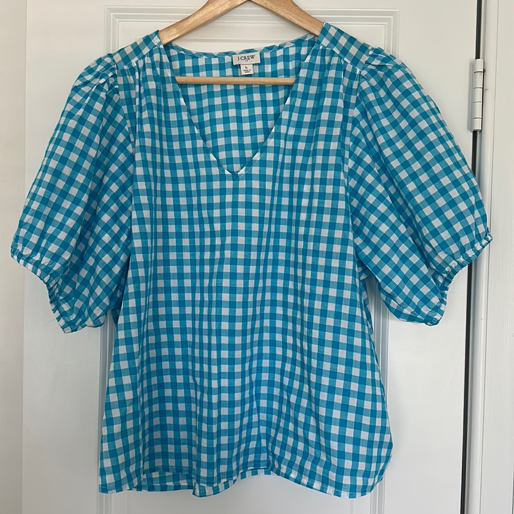 J. Crew Gingham Top